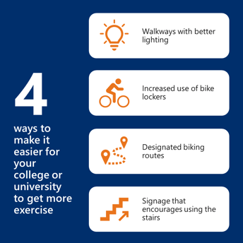 4 ways to make it easier for your college or university to get more exercise
